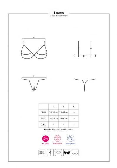 Комплект Obsessive Luvae cupless set L/XL | Зображення 5