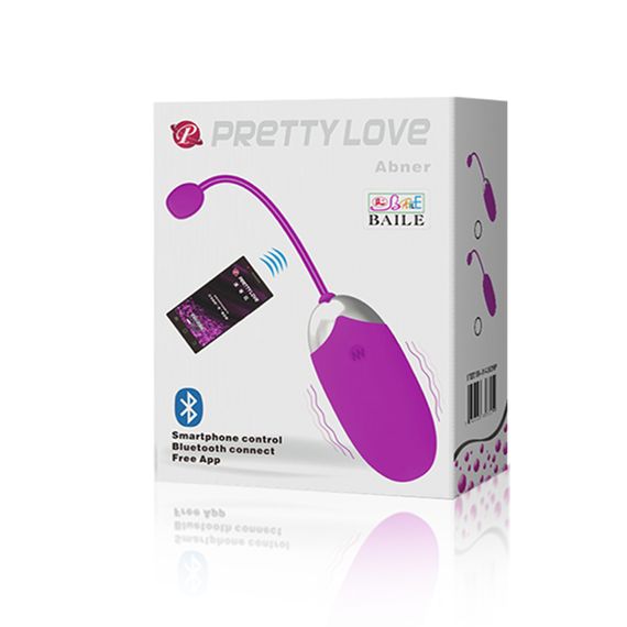 Віброяйце - Pretty Love Abner Vibrating Egg Purple (App) | Зображення 1