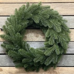 Вінок новорічний різдвяний Lux з литої хвої d-50 см зелений