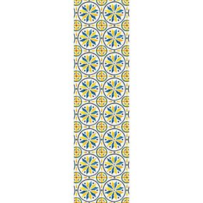 Доріжка на стіл (раннер) Жовто-синій візерунок 150x40 см (DR_24A038)