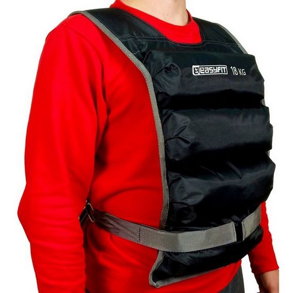 Жилет утяжелительный EasyFit EF-VST-18 черный, 18 кг | Зображення 2