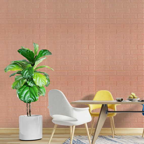 3D панель самоклеюча 700x770x3мм цегла Пудра SW-00001716 | Зображення 4