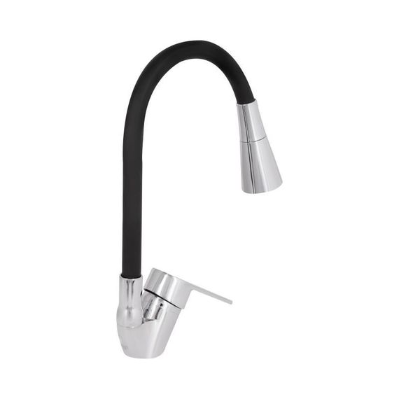 Змішувач для кухні Lidz Tani 008F3 з гнучким виливом (k40) LDTAN008F3BCR39484 Chrome/Black | Зображення 3
