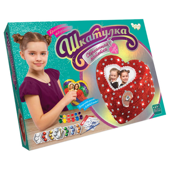 Набор для творчества "Шкатулка. Сверкающая пайетка" SHR-01-3-4-8 Бирюзовый