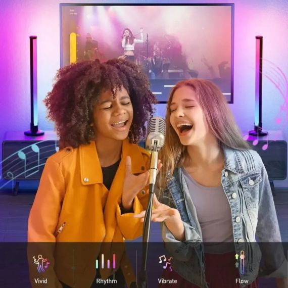 Светодиодные панели 44см 2шт RGB с APP Smart от USB и пультом | Зображення 7