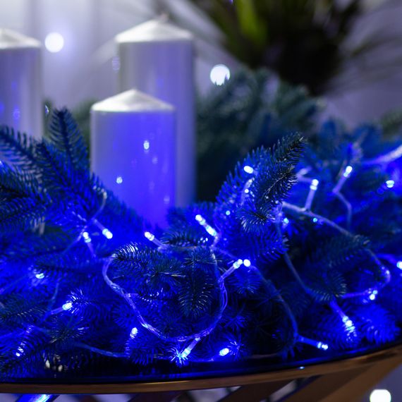 Гірлянда нитка світлодіодна GarlandoPro 171 LED 16м 8 режимів гірлянда новорічна Синій W300LEDBL | Зображення 1
