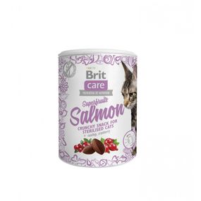 Ласощі Brit Care Superfruits Salmon д/стерилізованих котів з лососем шипшиною та журавлиною 100 г