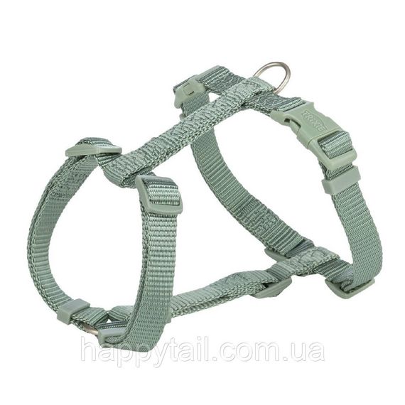 Шлея Trixie Premium H-harness для собак S–M 42–60 см 15 мм світло-зелена