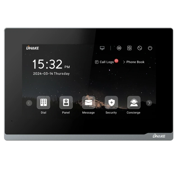 Dnake E217W 7" Linux Відеодомофон з Wi-Fi - Монітори