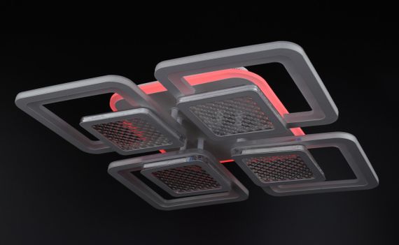 Люстра світлодіодна стельова LED світильник для квартири на стелю лед з пультом 26039 Білий 9х42х42 см. | Зображення 5