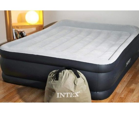 Велюр кровать Intex (64136) 203х152х42 см, с встроенным эл насосом 220 В | Зображення 3