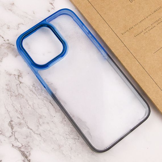 Чехол TPU+PC Fresh sip series для Apple iPhone 13 Pro (6.1") Черный / Синий | Зображення 2