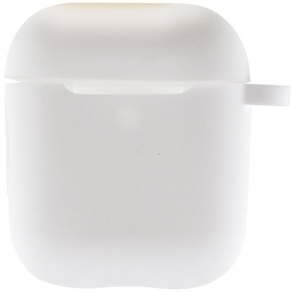 Силиконовый футляр New с карабином для наушников Airpods 1/2 Белый / White | Зображення 1