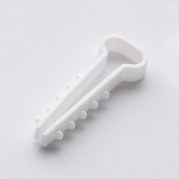 Дюбель-ёлочка (10х5) для плоских проводов белый (пач 100шт) APRO | Зображення 2