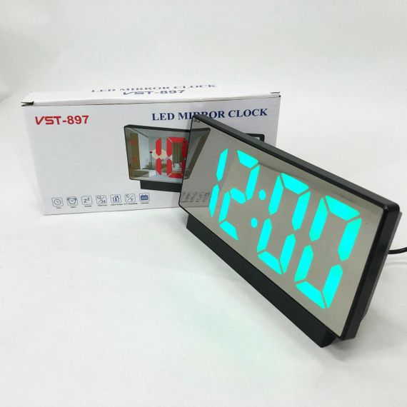 Електронні настільні LED годинники від USB VST-897-4 з будильником та термометром | Зображення 8