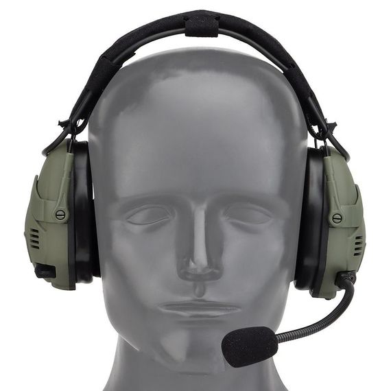 тактичні активні навушники HD-16 Bluetooth+ кріплення чебурашки олива | Зображення 5