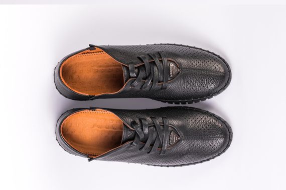 Мокасины кожаные Prime Shoes черные 41 43 44 45 размер | Зображення 1