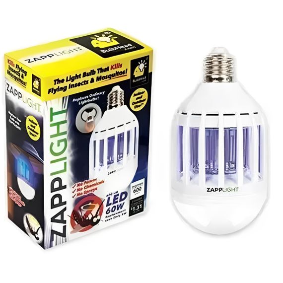 Лампочка отпугиватель от комаров ZappLight AND LY-577, Светодиодная лампа уничтожитель насекомых | Зображення 6