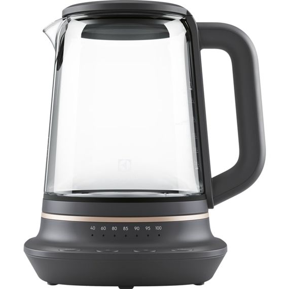Електрочайник Electrolux, 1,7л, Strix, скло, заварник, підтримка темп, чорний (E7GK1-8BP)