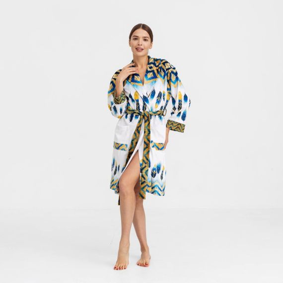 Халат жіночий з плюшевого велюру ексклюзивний Feather 18287 L-XL | Зображення 1