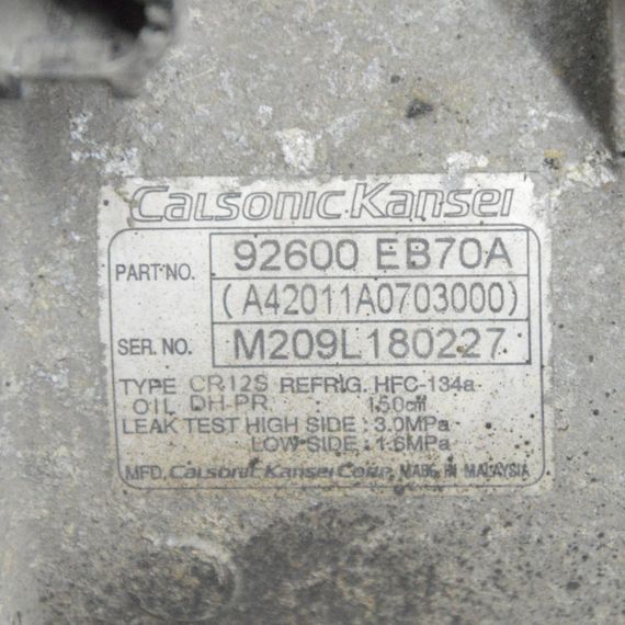 Компресор кондиціонера 2.5 DCI Nissan Navara D40 2005-2024 Компресор кондиціонера Ніссан Навара 92600EB70A | Зображення 5