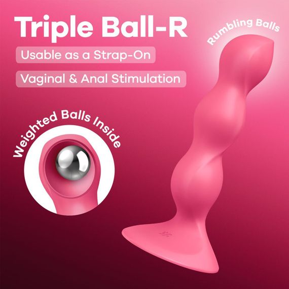 Анальний стимулятор-намистини Satisfyer Triple Ball-R Red Sex Aura | Зображення 6