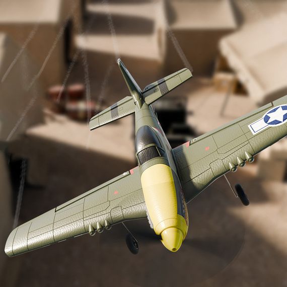 Самолет на радиоуправлении SCHE W551 Four-channel Stunt Fighter Blue Green | Зображення 2