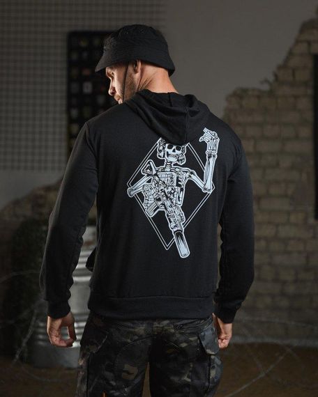 Худі maklin череп чорний НП4946 | Зображення 1