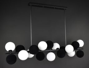 Люстра стельова на 9 лампочок 27666 Чорний 35-65х23х105 см.