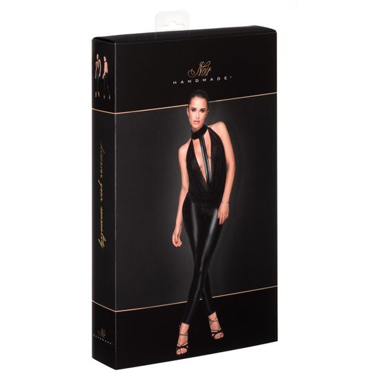 Комбинезон Noir Handmade F223 с полупрозрачным верхом и чокером, черный, S sexstyle | Зображення 3