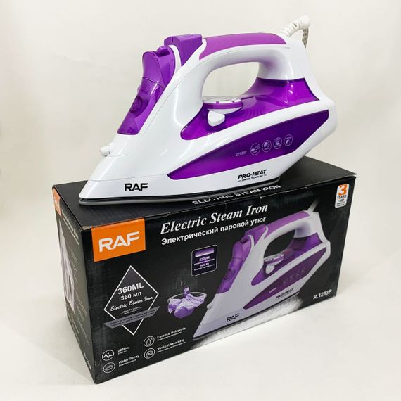 Праска з керамічною підошвою RAF R.1233 потужність 2200Вт 320 мл purple | Зображення 4