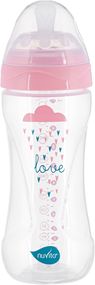Детская Антиколиковая бутылочка Nuvita NV6051 Mimic Collection 330мл розовая (NV6051ROSA)