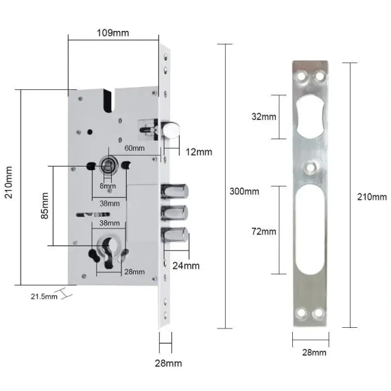 SEVEN LOCK 6085 Врізна частина - Замки | Зображення 1
