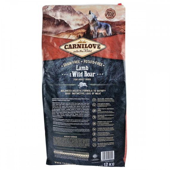 Корм сухий Carnilove Adult Lamb and Wild Boar для дорослих собак усіх порід з ягнятиною та диким кабаном 12 кг | Зображення 3