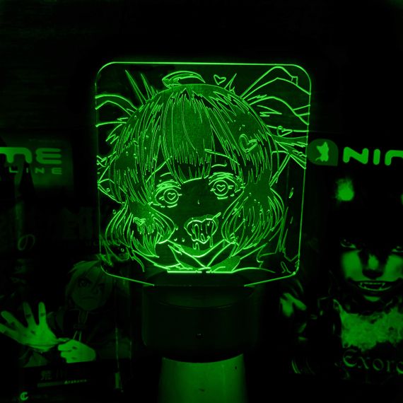 Акриловый светильник-ночник Ахэгао зеленый tty-n001809