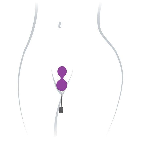 Вагінальні кульки з вібрацією Adrien Lastic Kegel Vibe Purple, діаметр 3,7 см | Зображення 5