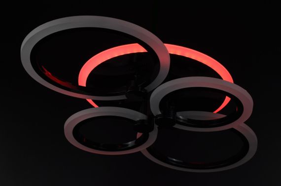 Люстра світлодіодна стельова LED світильник для квартири на стелю лед 26328 Чорний 10х39х61 см. | Зображення 6