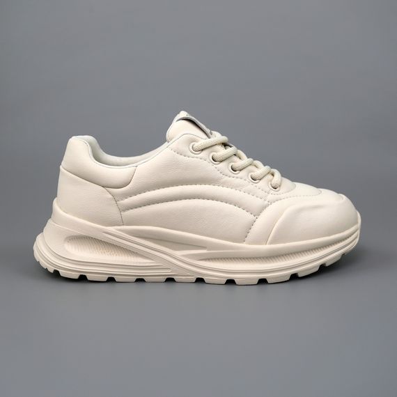 Кросівки жіночі шкіряні 589497 Молочні 36 37 38 39 40