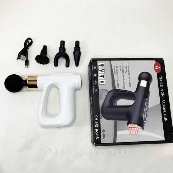 Вибрационный ручной массажер для шеи спины ног, Профессиональный массажер пистолет VS-83 | Зображення 6