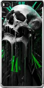 Чехол на Huawei Ascend P8 Череп-часы "4100u-123-17620"