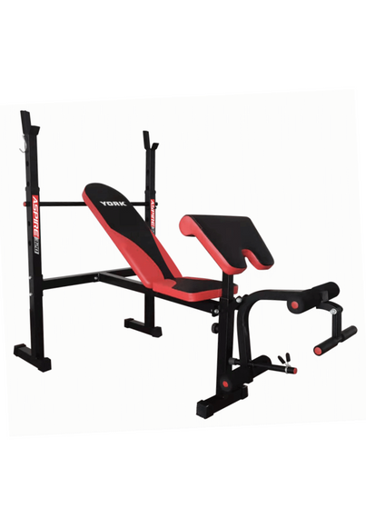 Лавка для жиму York Fitness ASPIRE 320 з стійкою для штанги та партою Скотта | Зображення 1