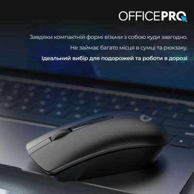 Мышка OfficePro M175B Silent Click Wireless Black (M175B) | Зображення 6