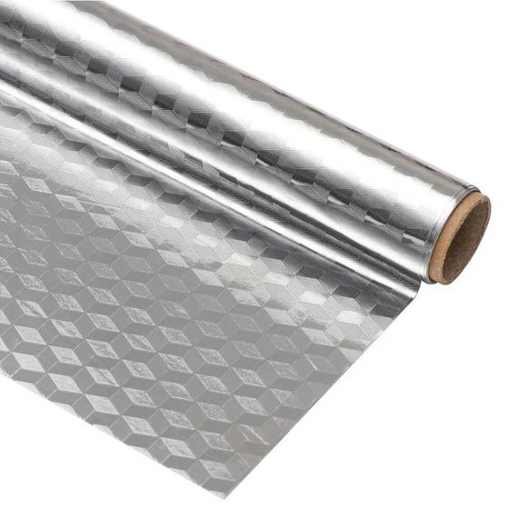 Самоклеюча фольга для кухонних поверхонь 5м х 60см, Ромб / Маслостійка кухонна плівка з фольги / Водонепроникна алюмінієва фольга | Зображення 6