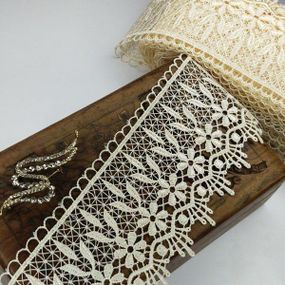 (1 метр) Кружево макраме  9см Цвет - Молочный (24М-H13115-2)