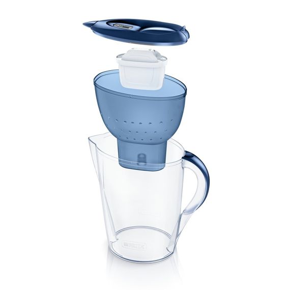 Фільтр-глечик Brita Marella Memo MXPro 2.4л (1.4л води) з фільтр-картриджем, синій (1052799) | Зображення 1
