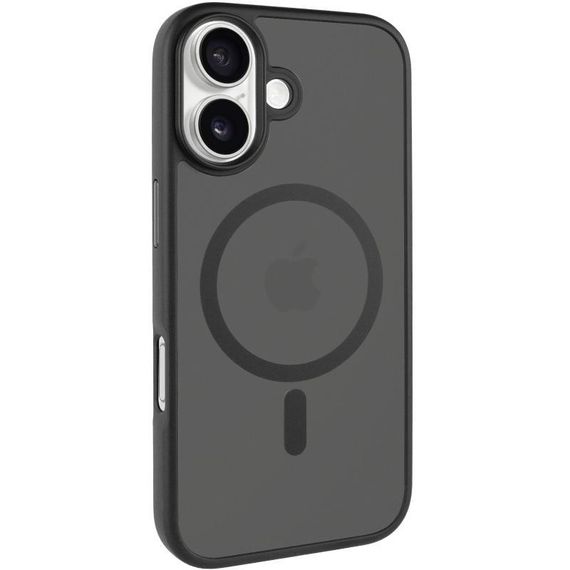 TPU+PC чохол Metal Buttons with MagSafe Colorful для Apple iPhone 17 (6.3") Синій / Navy Blue Чорний / Black