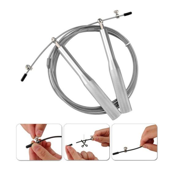 Скакалка cкоростная для кроссфита "Blow" NE-BL-4790 черная 3 м | Зображення 2