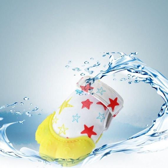 Рукавичка прорізувач гризунок силіконова Блакитна | Зображення 5