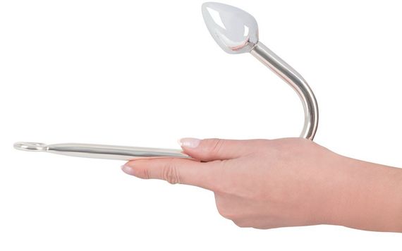 Анальний гачок металевий You2Toys Bondage Hook з кільцем для бондажу, сріблястий sexstyle | Зображення 3