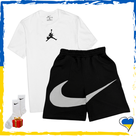 Комплект шорти Nike Big Swoosh та футболки 2шт Nike+Jordan. Комплект Найк Біг Свуш XS/S | Зображення 4